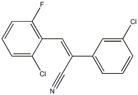 3-(2-chloro-6-fluorophenyl)-2-(3-chlorophenyl)acrylonitrile Struktur