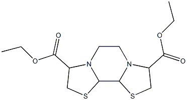 diethyl perhydro[1,3]thiazolo[2',3':3,4]pyrazino[2,1-b][1,3]thiazole-3,8-dicarboxylate Struktur