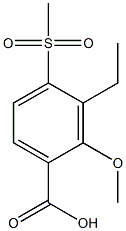 3-ethyl-2-methoxy-4-(methylsulfonyl)benzenecarboxylic acid Struktur