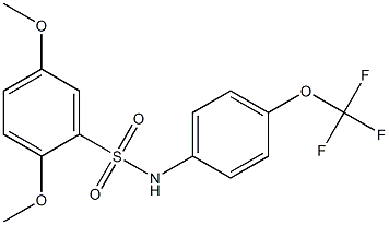 N1-[4-(trifluoromethoxy)phenyl]-2,5-dimethoxybenzene-1-sulfonamide Struktur