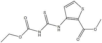 methyl 3-({[(ethoxycarbonyl)amino]carbothioyl}amino)thiophene-2-carboxylate Struktur