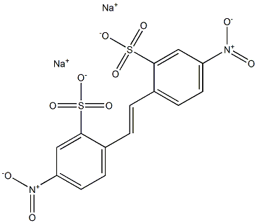 disodium 5-nitro-2-[2-(4-nitro-2-sulfonatophenyl)vinyl]benzenesulfonate Struktur