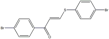 1-(4-bromophenyl)-3-[(4-bromophenyl)thio]prop-2-en-1-one Struktur