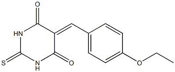 5-(4-ethoxybenzylidene)-2-thioxohexahydropyrimidine-4,6-dione Struktur