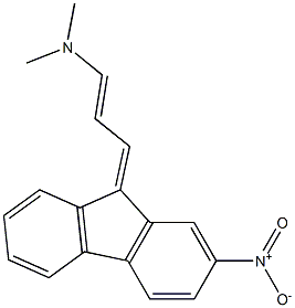 N1,N1-dimethyl-3-(2-nitro-9H-fluoren-9-yliden)prop-1-en-1-amine Struktur