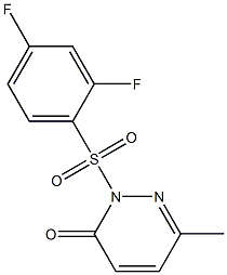 2-[(2,4-difluorophenyl)sulfonyl]-6-methyl-2,3-dihydropyridazin-3-one Struktur