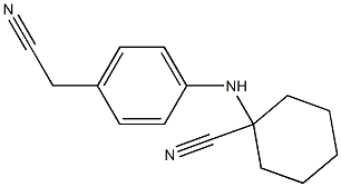 1-[4-(cyanomethyl)anilino]cyclohexane-1-carbonitrile Struktur