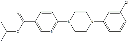 isopropyl 6-[4-(3-chlorophenyl)piperazino]nicotinate Struktur