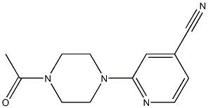 2-(4-acetylpiperazin-1-yl)isonicotinonitrile Struktur