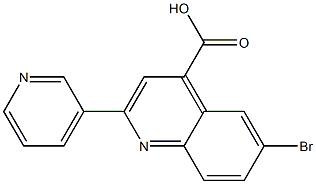 6-bromo-2-(3-pyridyl)quinoline-4-carboxylic acid Struktur