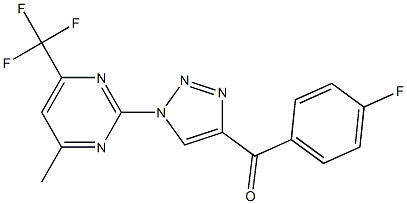 (4-fluorophenyl){1-[4-methyl-6-(trifluoromethyl)-2-pyrimidinyl]-1H-1,2,3-triazol-4-yl}methanone Struktur