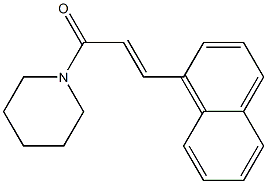 3-(1-naphthyl)-1-piperidinoprop-2-en-1-one Struktur