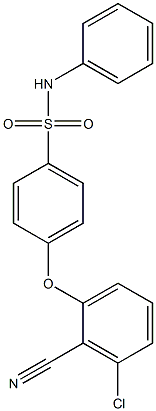 N1-phenyl-4-(3-chloro-2-cyanophenoxy)benzene-1-sulfonamide Struktur