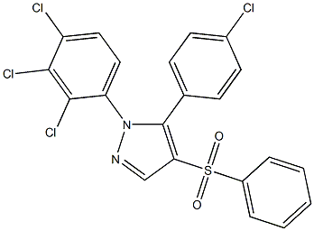 5-(4-chlorophenyl)-4-(phenylsulfonyl)-1-(2,3,4-trichlorophenyl)-1H-pyrazole Struktur