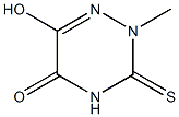 2-METHYL-6-HYDROXY-3-THIO-1,2,4-TRIAZINE-5-ONE Struktur