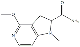 4-METHOXY-1-METHYL-2,3-DIHYDRO-1H-PYRROLO[3,2-C]PYRIDINE-2-CARBOXYLIC ACID AMIDE Struktur