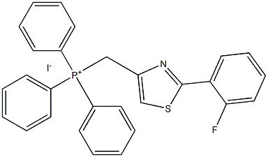 ((2-(2-fluorophenyl)thiazol-4-yl)methyl)triphenylphosphonium iodide Struktur