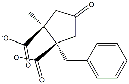 (1R,2S)-1-benzyl 2-methyl 4-oxocyclopentane-1,2-dicarboxylate Struktur