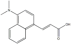 (E)-3-(1-(dimethylamino)naphthalen-4-yl)acrylic acid Struktur