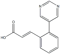 (E)-3-(2-(pyrimidin-5-yl)phenyl)acrylic acid Struktur