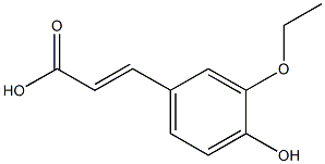 (E)-3-(3-ethoxy-4-hydroxyphenyl)acrylic acid Struktur