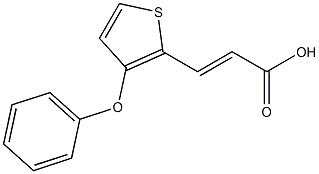 (E)-3-(3-phenoxythiophen-2-yl)acrylic acid Struktur