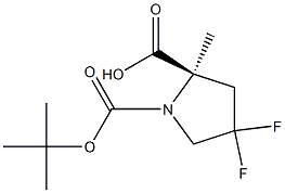 (R)-1-tert-butyl 2-methyl 4,4-difluoropyrrolidine-1,2-dicarboxylate Struktur