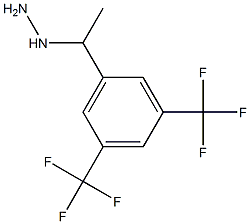 1-(1-(3,5-bis(trifluoromethyl)phenyl)ethyl)hydrazine Struktur