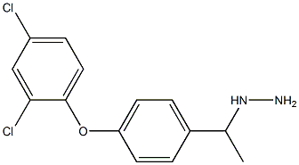 1-(1-(4-(2,4-dichlorophenoxy)phenyl)ethyl)hydrazine Struktur