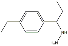 1-(1-(4-ethylphenyl)propyl)hydrazine Struktur