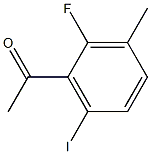 1-(2-fluoro-6-iodo-3-methylphenyl)ethanone Struktur