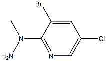 1-(3-bromo-5-chloropyridin-2-yl)-1-methylhydrazine Struktur