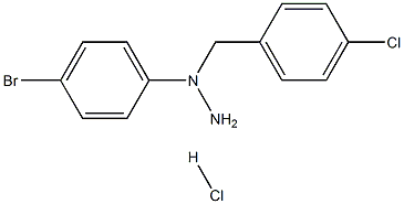 1-(4-bromophenyl)-1-(4-chlorobenzyl)hydrazine hydrochloride Struktur