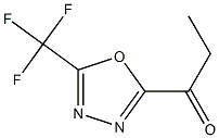 1-(5-(trifluoromethyl)-1,3,4-oxadiazol-2-yl)propan-1-one Struktur