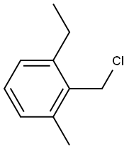 2-(chloromethyl)-1-ethyl-3-methylbenzene Struktur