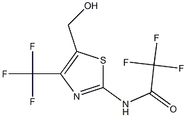 2,2,2-trifluoro-N-(5-(hydroxymethyl)-4-(trifluoromethyl)thiazol-2-yl)acetamide Struktur