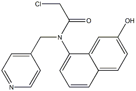 2-chloro-N-(2-hydroxynaphthalen-8-yl)-N-((pyridin-4-yl)methyl)acetamide Struktur