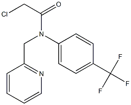 2-chloro-N-(4-(trifluoromethyl)phenyl)-N-((pyridin-2-yl)methyl)acetamide Struktur