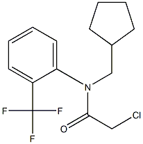 2-chloro-N-(cyclopentylmethyl)-N-(-(trifluoromethyl)phenyl)acetamide Struktur