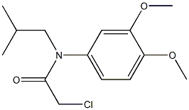 2-chloro-N-isobutyl-N-(3,4-dimethoxyphenyl)acetamide Struktur