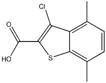 3-chloro-4,7-dimethylbenzo[b]thiophene-2-carboxylic acid Struktur