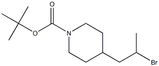 4-(2-Bromo-propyl)-piperidine-1-carboxylic acid tert-butyl ester Struktur