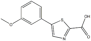 5-(3-methoxyphenyl)thiazole-2-carboxylic acid Struktur