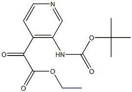 ethyl 2-(3-(tert-butoxycarbonylamino)pyridin-4-yl)-2-oxoacetate Struktur