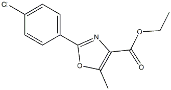 ethyl 2-(4-chlorophenyl)-5-methyloxazole-4-carboxylate Struktur