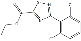 ethyl 3-(2-chloro-6-fluorophenyl)-1,2,4-thiadiazole-5-carboxylate Struktur