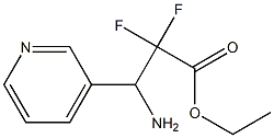 ethyl 3-amino-2,2-difluoro-3-(pyridin-3-yl)propanoate Struktur