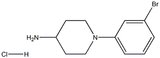 1-(3-bromophenyl)piperidin-4-amine hydrochloride Struktur