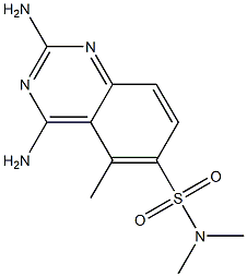 2,4-diamino-N,N,5-trimethyl-quinazoline-6-sulfonamide Struktur