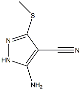 5-amino-3-methylthio-4-cyano-1H pyrazole Struktur